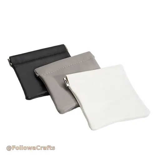 Squeeze-Top Vegan Leather Coin Portemonnaie Grousshandel