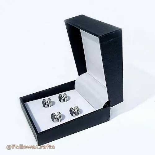 Benotzerdefinéiert Cufflink Display Box mat Samt Insert