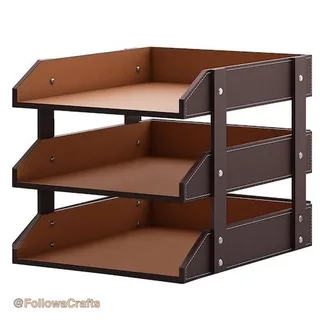 PU organiseur de porte-documents en cuir