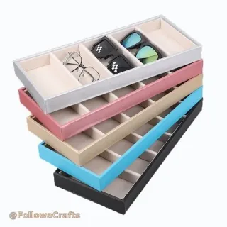 Taca na okulary ze skóry PU do salonów detalicznych