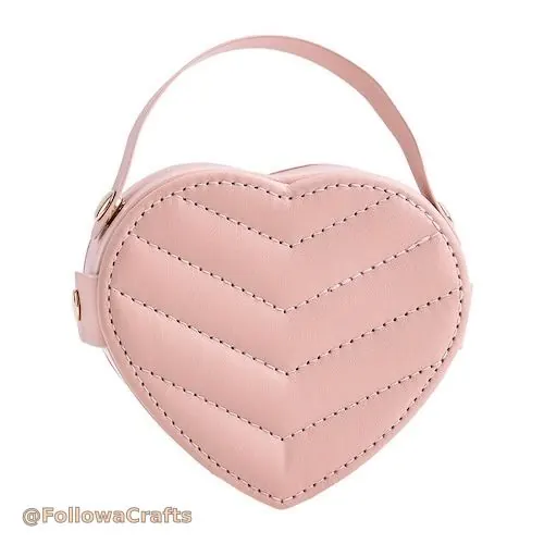 Joyero de viaje de cuero PU en forma de corazón al por mayor