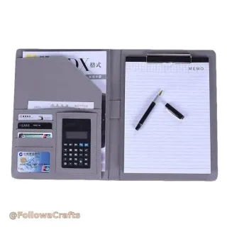 Executive Lieder Padfolio mat Clipboard oppen