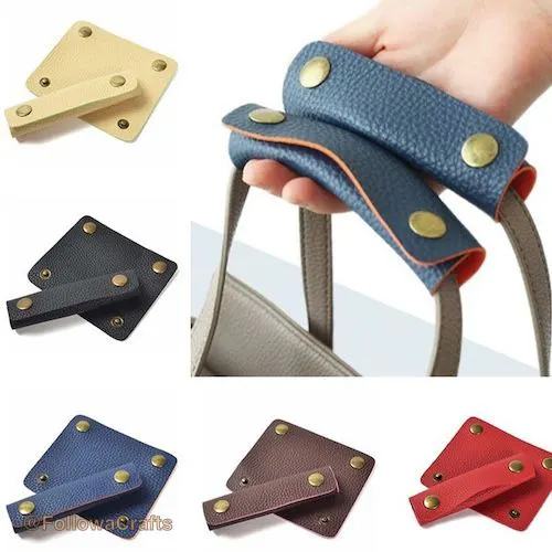 PU Lieder Gepäck Handle grips wrap Pair
