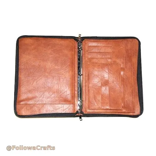 行政拉鍊 PU 皮革法律夾
