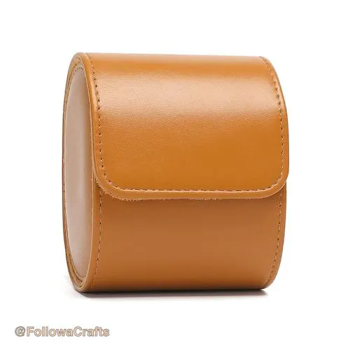 Pu Leather Watch Box 1 Slot Tan