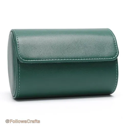 Pu Leather Watch Box 2 Slot Green