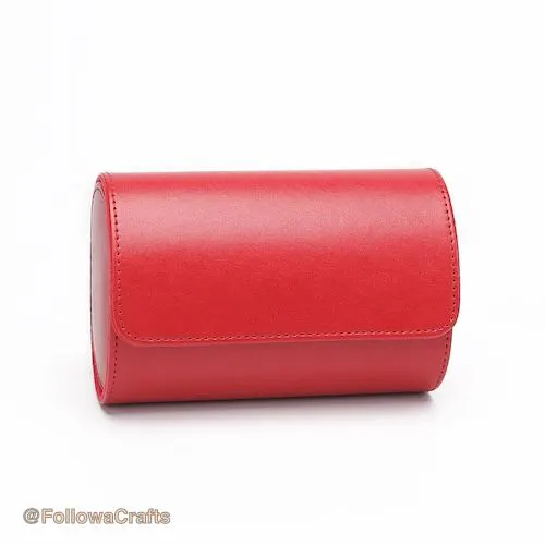 Pu Leather Watch Box 2 Slot Red