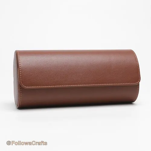 Pu Leather Watch Box 3 Slot Brown