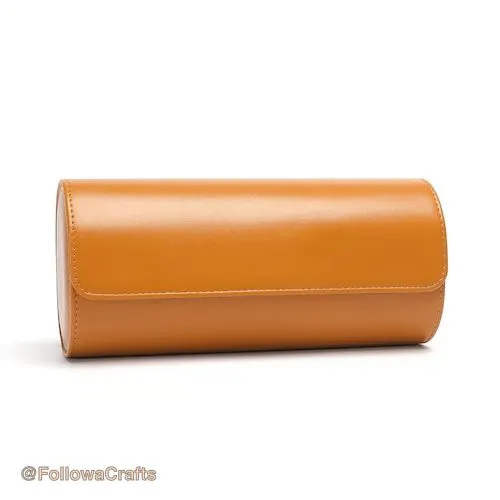 Pu Leather Watch Box 3 Slot Tan
