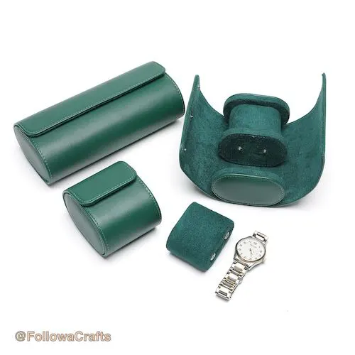 Pu Leather Watch Box Green