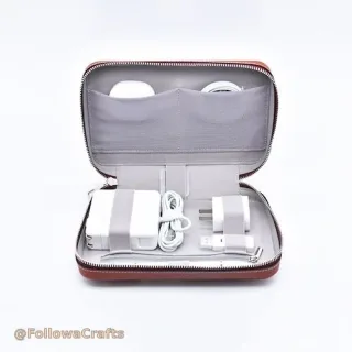 Custodia personalizzata per organizer per cavi tecnici in pelle PU